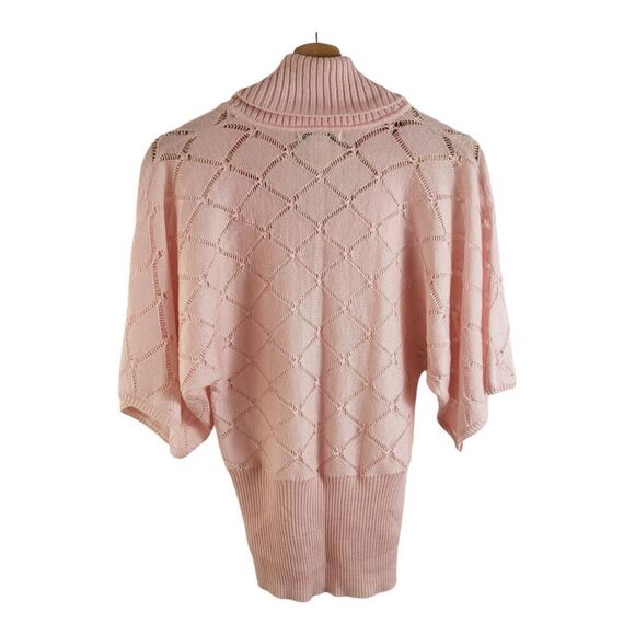 ARDEN B. XS Merino Wool Blend Pink Sweater Cowl Neck Wide 3/4 Dolman Sleeve - Picture 7 of 8